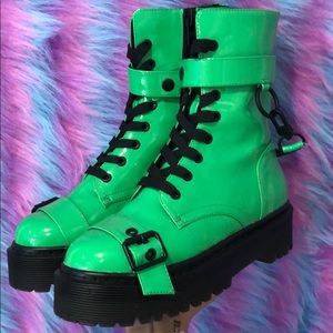toxic slime combat boots